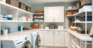 Laundry items: keep this space organized and practical